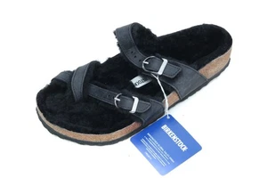 Nuevo con etiquetas Sandalias Birkenstock Mayari Piel de Oveja Zapatos 38 EE. UU. 7 Reg/AMPLIO - Imagen 1 de 12