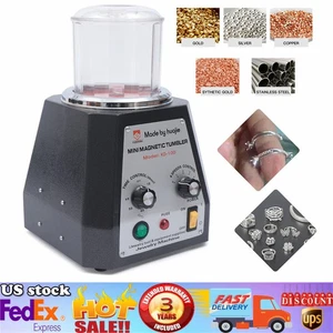 Mini vaso magnético 100 mm pulidora de joyas máquina acabadora control de tiempo EE. UU. - Imagen 1 de 11