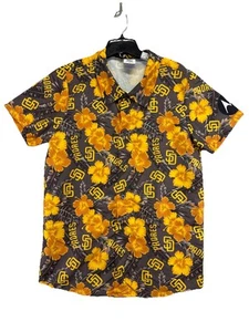 San Diego Padres Aloha Hawaiian Shirt Size MEDIUM SGA 4/14/25 Giveaway VGC CLEAN - Picture 1 of 11