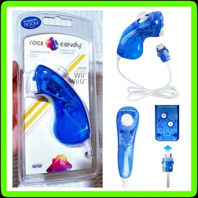 🆕 BLUE Rock Candy Nintendo Wii Wii U Nunchuck BLUEBERRY BOOM Control Stick ✅NUEVO Foto 1 de 4