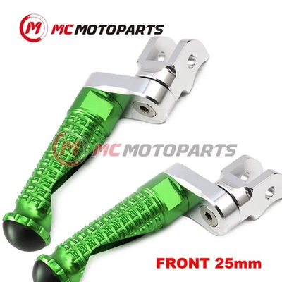 For Kawasaki Z800 13-17 16 15 14 MPRO 25mm Extended GREEN Front Foot Pegs Foto 1 de 4