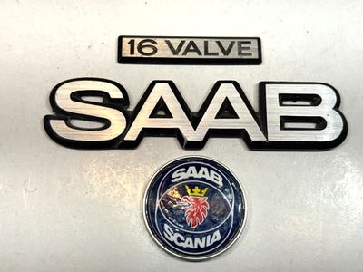 Saab 正品 1988 900 16V掀背车后备箱盖金属原始设备制造商 3 徽章 — 第 1/4 张图片