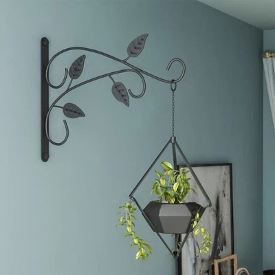 Schmiedeeiserne Wandhaken 2-teiliges Set zum Aufhängen von Blumentöpfen Latern - Bild 1 von 4