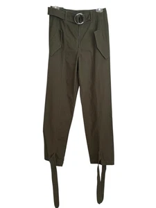 Venus Y2K Pants Womens Size 4 Army Green Belted Leg Tie Hip Hop Grunge Festival - Picture 1 of 12