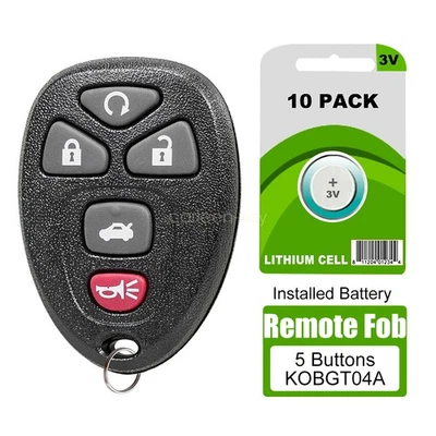 10 For 2004 2005 2006 2007 2008 2009 - 2012 Chevrolet Malibu Remote Car Key Fob - Image 1 of 4