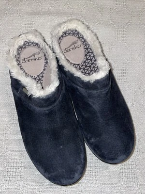 Dansko Womens Casual Mules Size 38 U.S. 7 M Black Suede Leather Workwear Clinic - Image 1 of 4