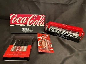Coca Cola and Morphe Eyeshadow Palette, 7 Pc Eye & Highlighter Brush, Lip Gloss - Picture 1 of 9