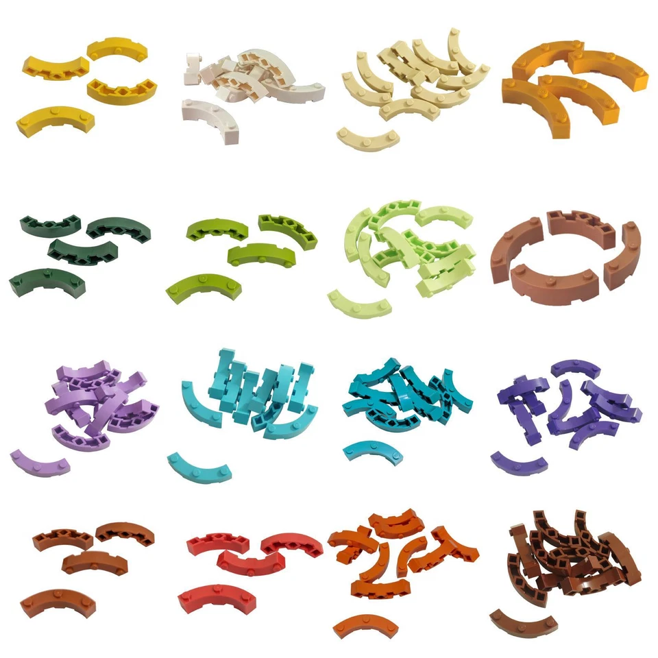 LEGO® Teil 48092 Eckiger Rundstein 4x4 Macaroni 3 Noppen - Farbe & Menge wählen - Bild 1 von 1