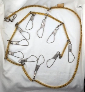 Neuf chaîne en laiton vintage stringer C&G 10 crochets 61" USA plaquage rare - Photo 1 sur 10