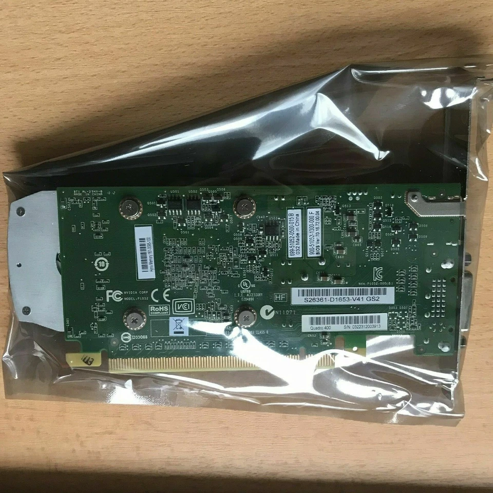 HP Nvidia Quadro 400 512mb PCI-Express X16 DVI 642229-001 645557-001 - Image 1 of 1
