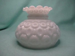 Vintage LE Smith Milk Glass Moon and Stars Lamp SHADE Size 8" With 7" fitter - Picture 1 of 10