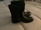 Kenneth Cole Reaction Quilted  Leather Moto  Boots Size 8.5