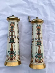 Lenox Lido Salt Shaker & Pepper Mill Set Hand Decorated Gold TrimGold 7 7/8" - Picture 1 of 3