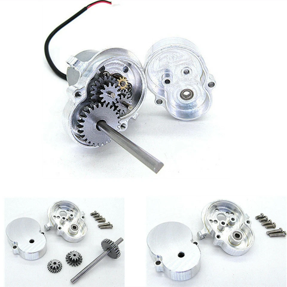 Metal Transmission Gearbox w/Gear Set For WPL D12 RC Truck Cars DIY Upgrade Part - Image 1 of 4