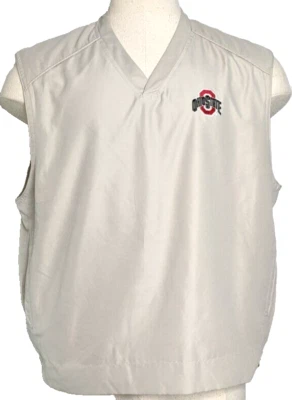 Chaleco de golf Ohio State Buckeyes para hombre cuello en Vesi ropa deportiva OSU cosido bloque O Foto 1 de 4