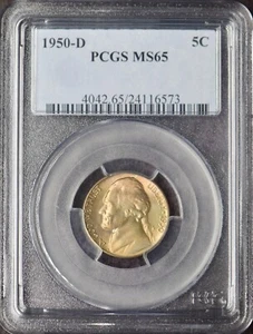 1950-D Jefferson Nickel Toned - PCGS MS65 - ✪COINGIANTS✪ - Picture 1 of 2