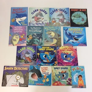 Shark Baby Preschool Kindergarten 1st 2nd Grade 15 Picture Book Lot - Imagen 1 de 4