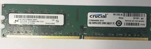 Crucial Technology 2GB Desktop DDR2 800 PC2-6400 DDR2 DIMM - CT25664AA800 TESTED - Picture 1 of 2