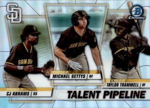 2020 Bowman Talent Pipeline Michael Gettys/CJ Abrams/Taylor Trammell San Diego
