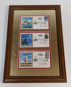 Juego de estampillas faro Howard Koslow, firmadas, USPS 1996, excelente estado - Imagen 1 de 8