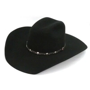 Justin Children's Buster Junior Black Felt Western Hat JF0230BUJR40 - Picture 1 of 1