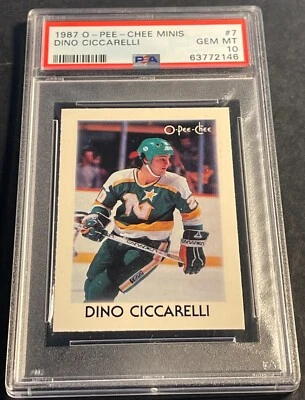 1987 DINO CICCARELLI O-PEE-CHEE MINIS #7 PSA 10 NORTH STARS HOF POP 6 - Image 1 of 2