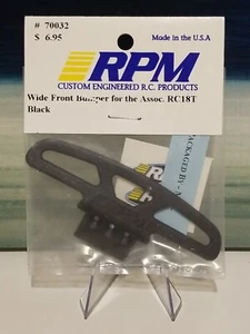 RC RPM Associated RC18T Wide Front Bumper Plastic Black # 70032 - Picture 1 of 2