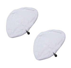 Deluxe Ultra Microfibre / Scrub Triangular Replacement Steam Mop Cloth Pads X2 - Picture 1 of 5