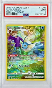 PSA 9 Brilliant Stars Vaporeon TG02 FA - 2022 Pokemon Swsh09 TG02/TG30 - Bild 1 von 1