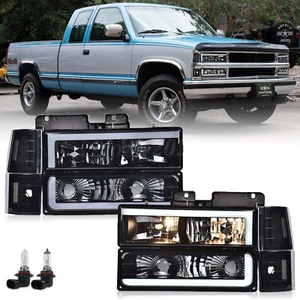 For Chevy C10 C1500 K1500 Silverado Tahoe Headlights LED DRL Bumper Corner Lamps - Picture 1 of 10