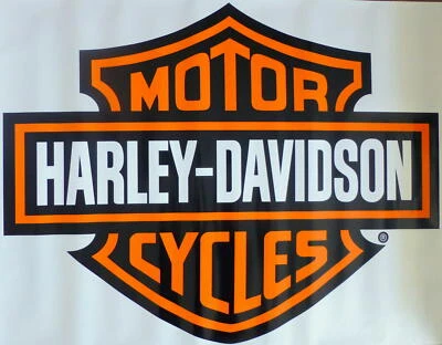 Harley Davidson Orange Bar & Shield Extra Large Trailer Decal Sticker  29" x 37" - Image 1 of 3