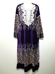 Abaya Vestido Maxi Jellabiya Jellaba Árabe de Terciopelo Invierno Talla M - 3XL - Imagen 1 de 2
