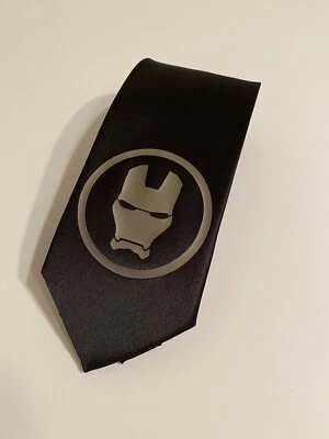 Ironman, Super Cool Tie, New, Black, Gray Design, Great Gift - Image 1 of 4