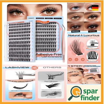 DETAILS IN DESCRIPTION Selbstklebende Wimpern 156Pcs - Easy DIY Wimpernverlängerung