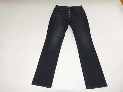 CAbi Womens Straight Leg Jeans Size 6 Black High Rise 31" Inseam Button Fly 4149 - Image 1 of 4