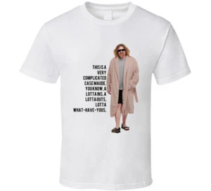 The Big Lebowski The Dude In Robes This Is A Very Complicated Case Maude Quote T - Picture 1 of 2
