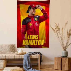 Lewis Hamilton Formula 1 Flag 3x5ft - Premium Quality F1 Ferrari ,Free UK post - Picture 1 of 4