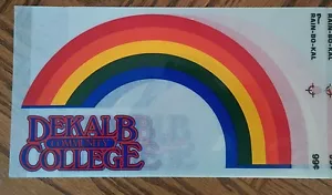 VINTAGE DEKALB COLLEGE DECAL rainbow Georgia State University rare - Picture 1 of 3