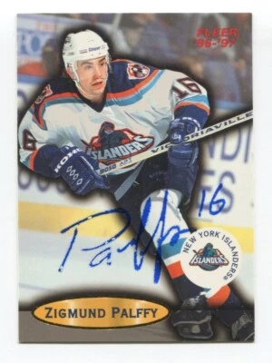 1996-97 Fleet Zigmund Palffy Signed Card Hockey NHL Autograph AUTO #66 - Image 1 of 2