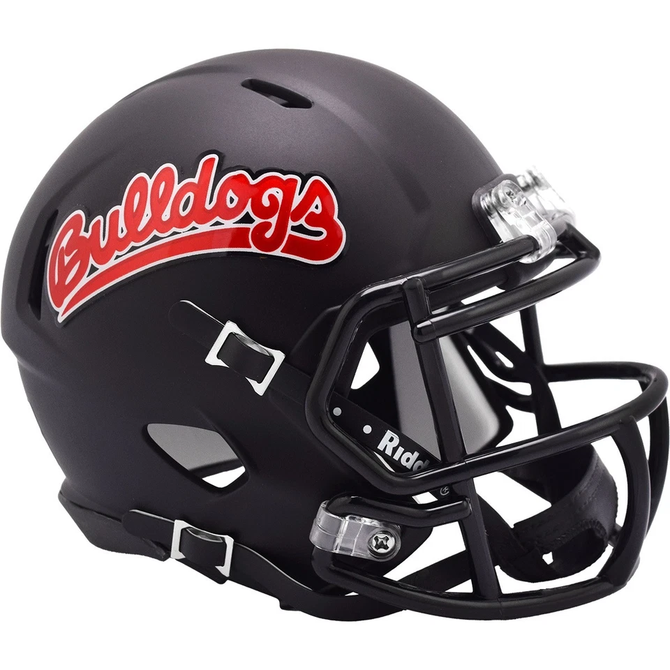 ** FRESNO STATE BULLDOGS BLACK SPEED MINI NCAA FOOTBALL HELMET RIDDELL