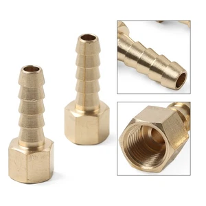 2x conexión de montaje de manguera de latón 1/4 alambre de púas x 1/8NPT tubo femenino - Imagen 1 de 12