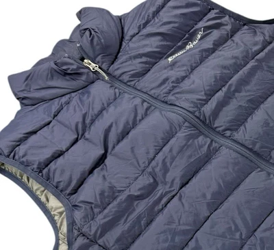 Eddie Bauer Mens EB650 Goose Down Puffer Vest Size Large Tall Blue - Image 1 of 4