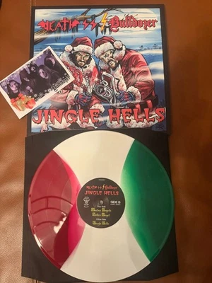 DEATH SS / BULLDOZER – Jingle Hells EP (LIM. 100 ITALIAN FLAG COL LP*THRASH/DOOM - Image 1 of 2