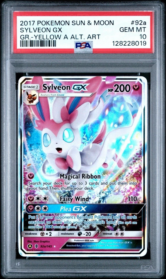 Pokémon Sun & Moon Guardians Rising #92A Sylveon GX 2017 PSA 10 Foto 1 de 1
