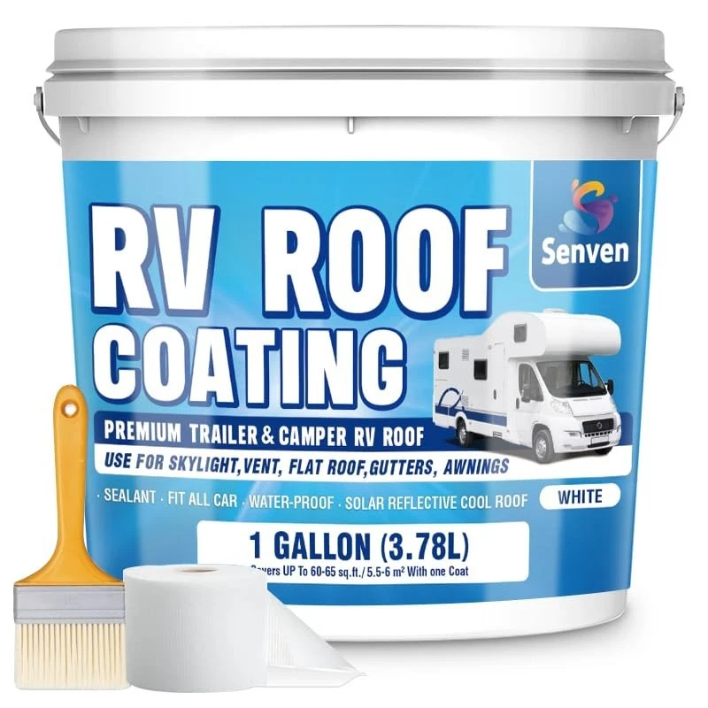RV Roof Sealant RV Roof Coating RV Roof Sealant，Solar Reflective  White 1 Gallon - Image 1 of 4