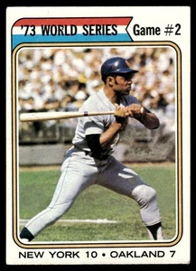 1974 Topps World Series Game 2 - Willie Mays New York Mets/Oakland Athletics - Picture 1 of 2