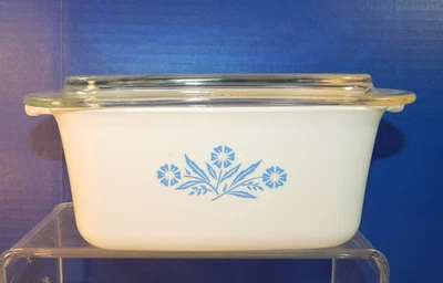 CORNINGWARE 1,5 QT. Cazuela AZUL ACIANO P-4-B, 7" X 6" X 3" con tapa Pyrex Foto 1 de 4