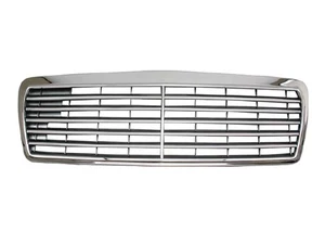 Rejilla delantera compatible con Mercedes Benz W210 1995-1999 Pre-Facelift cromo y gris - Imagen 1 de 2