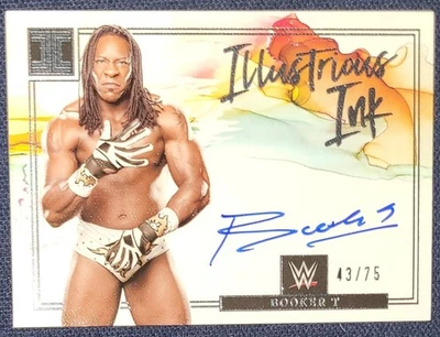 BOOKER T 43/75 AUTO ON CARD 2023 Panini Impeccable #IL-BKT Illustrious Ink WWE - Image 1 of 4