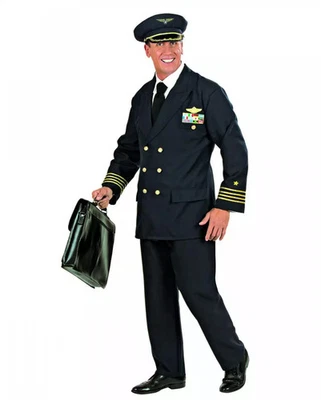 Piloten Uniform Berufs-Kostüm für Herren an Fasching & Mottoparty - Bild 1 von 3